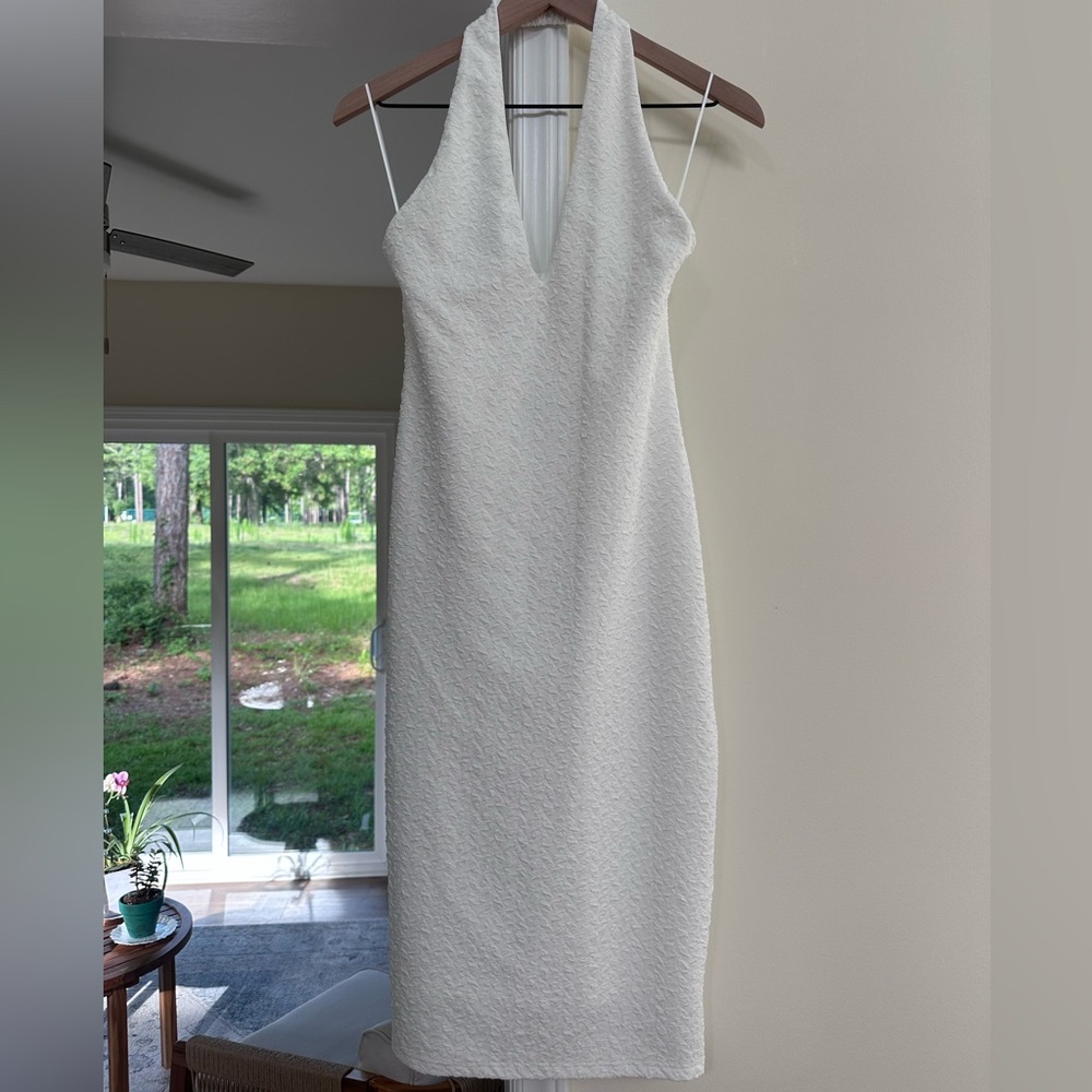 Hello Molly White Backless Dress